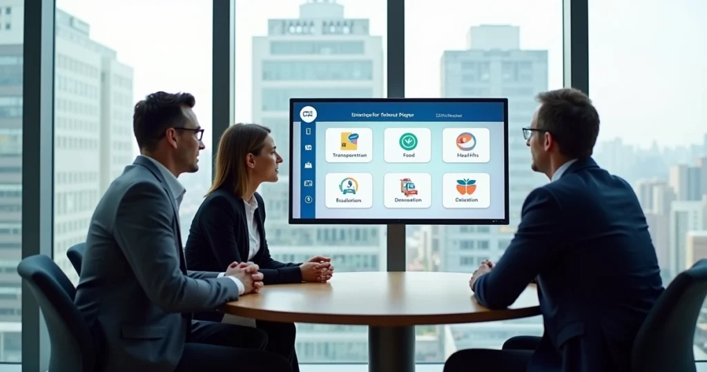 Colaboradores escolhendo seus benefícios flexíveis